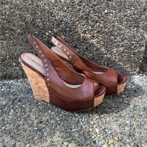 Chinese laundry Brown Wedge Sandals